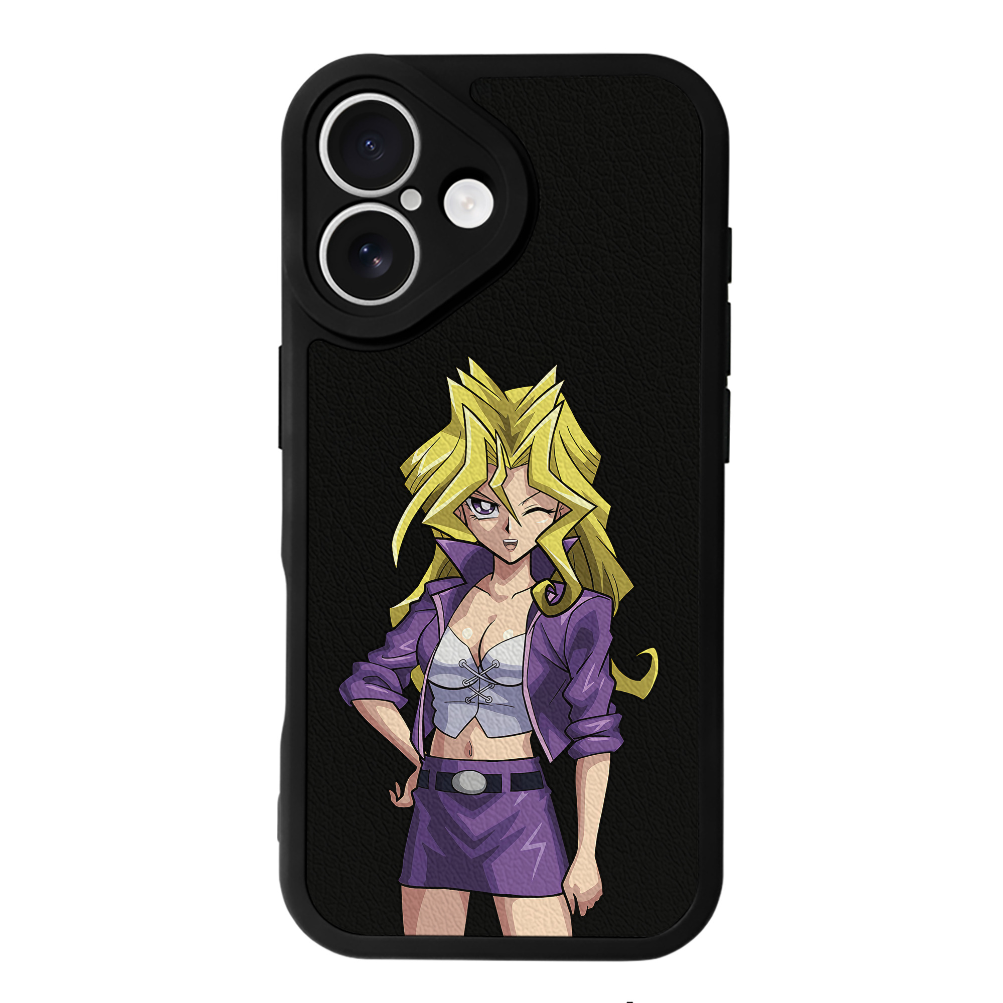 （画像用） 遊☆戯☆王 Yu-Gi-Oh! 【iPhone 16シリーズ対応】シリコンスマホケース（レザー調） 材質：シリコン
